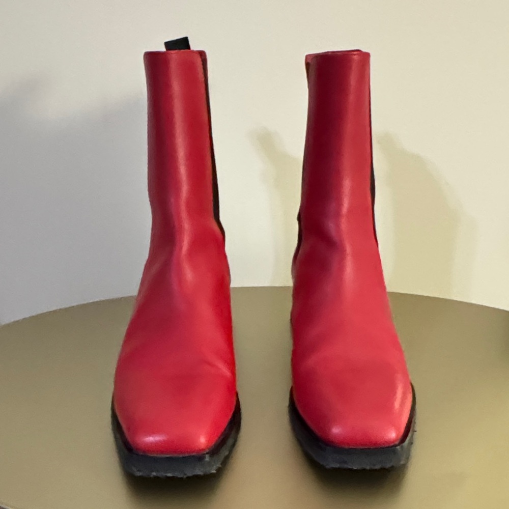 Salvatore Ferragamo Red Ankle Boots